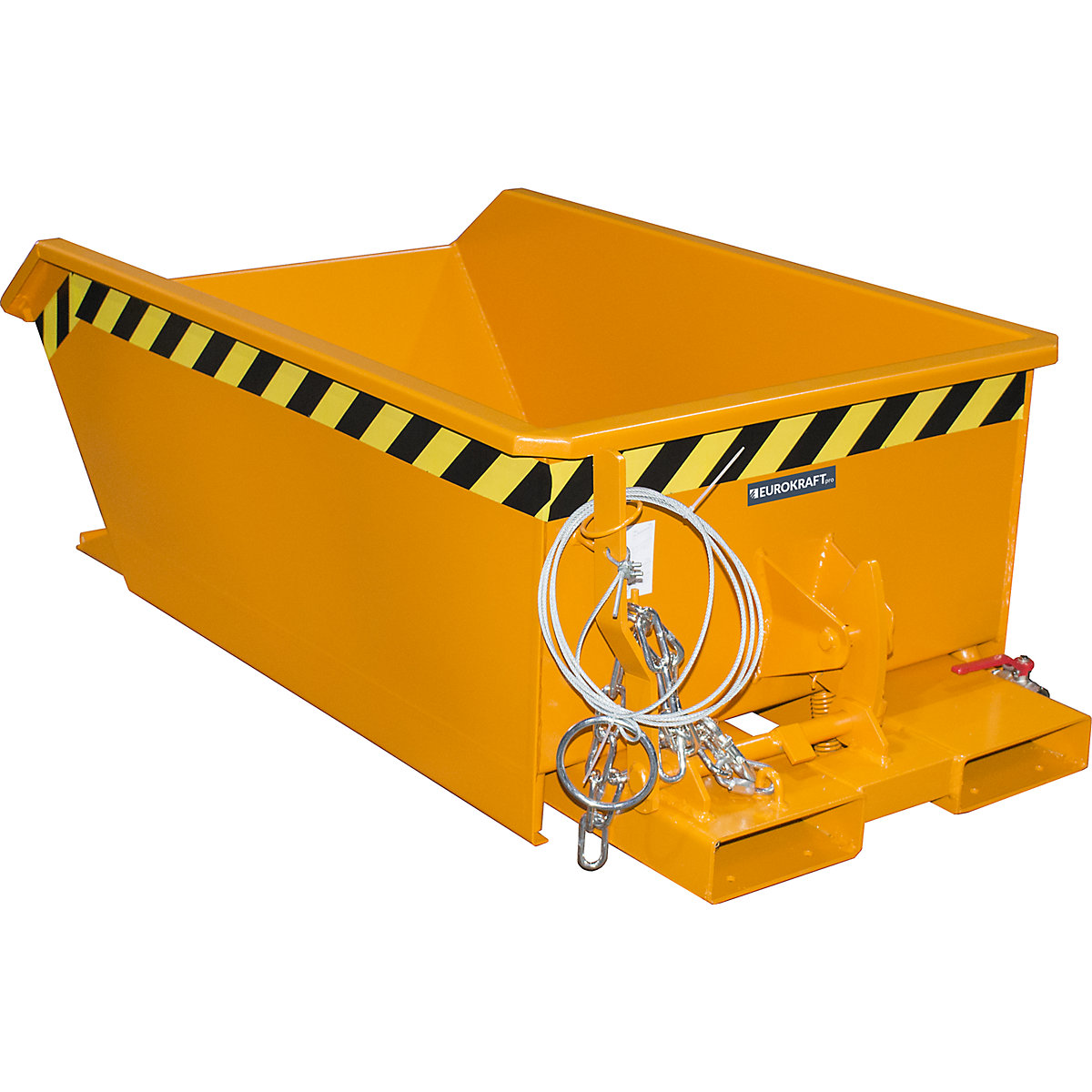 Mini tilting skip for metal swarf - eurokraft pro