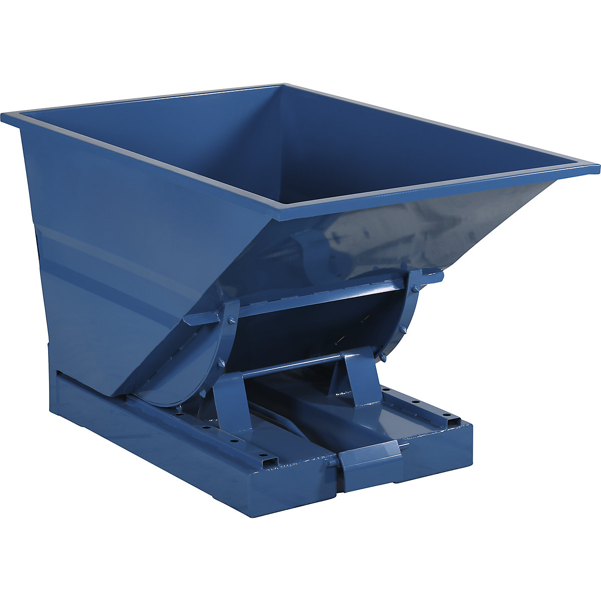 Tilting skip for lightweight goods