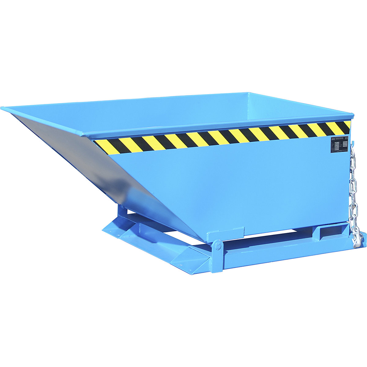 Tilting skip for metal swarf, low profile design - eurokraft pro