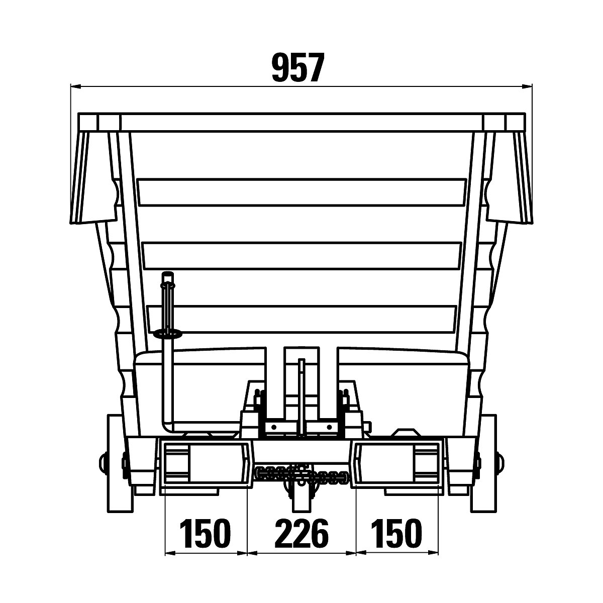 Tilting skip made of polyethylene (Product illustration 4)-3