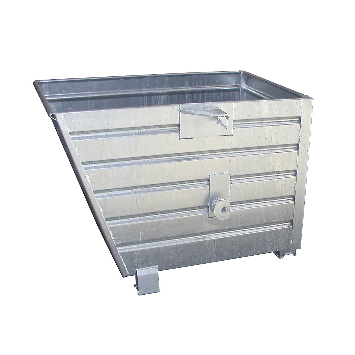 Tipping skip, stackable – eurokraft pro, capacity 0.7 m³, hot dip galvanised in accordance with EN ISO 1461-5