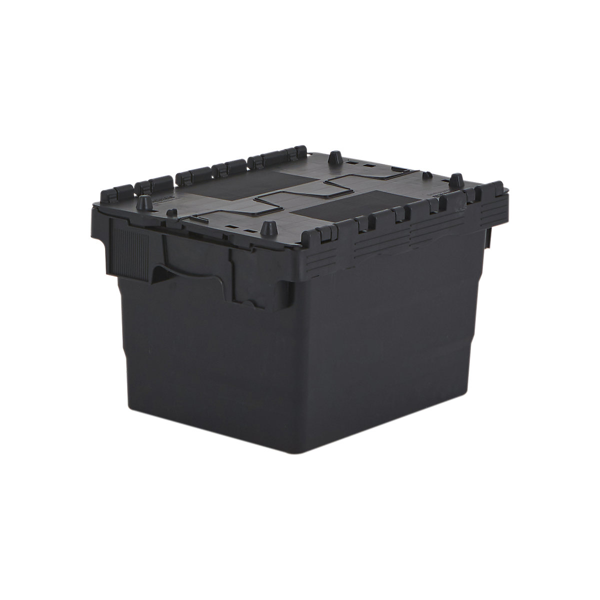 BiGDUG Essentials Recycled Plastic Black Attached Lid Containers - Bulk Buy Deals