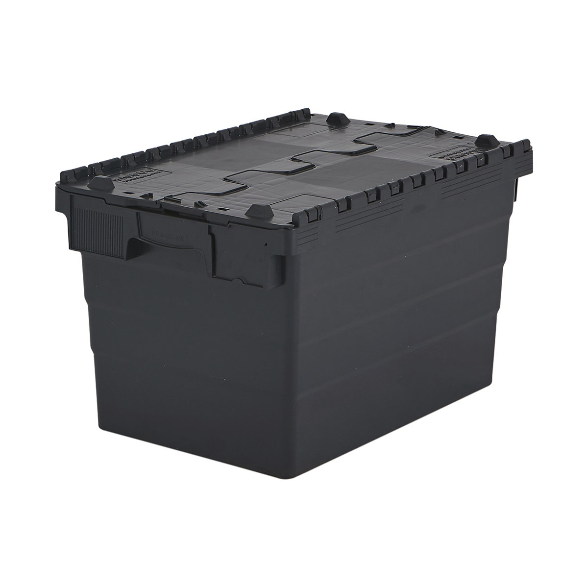 BiGDUG Essentials Recycled Plastic Black Attached Lid Containers - Bulk Buy Deals
