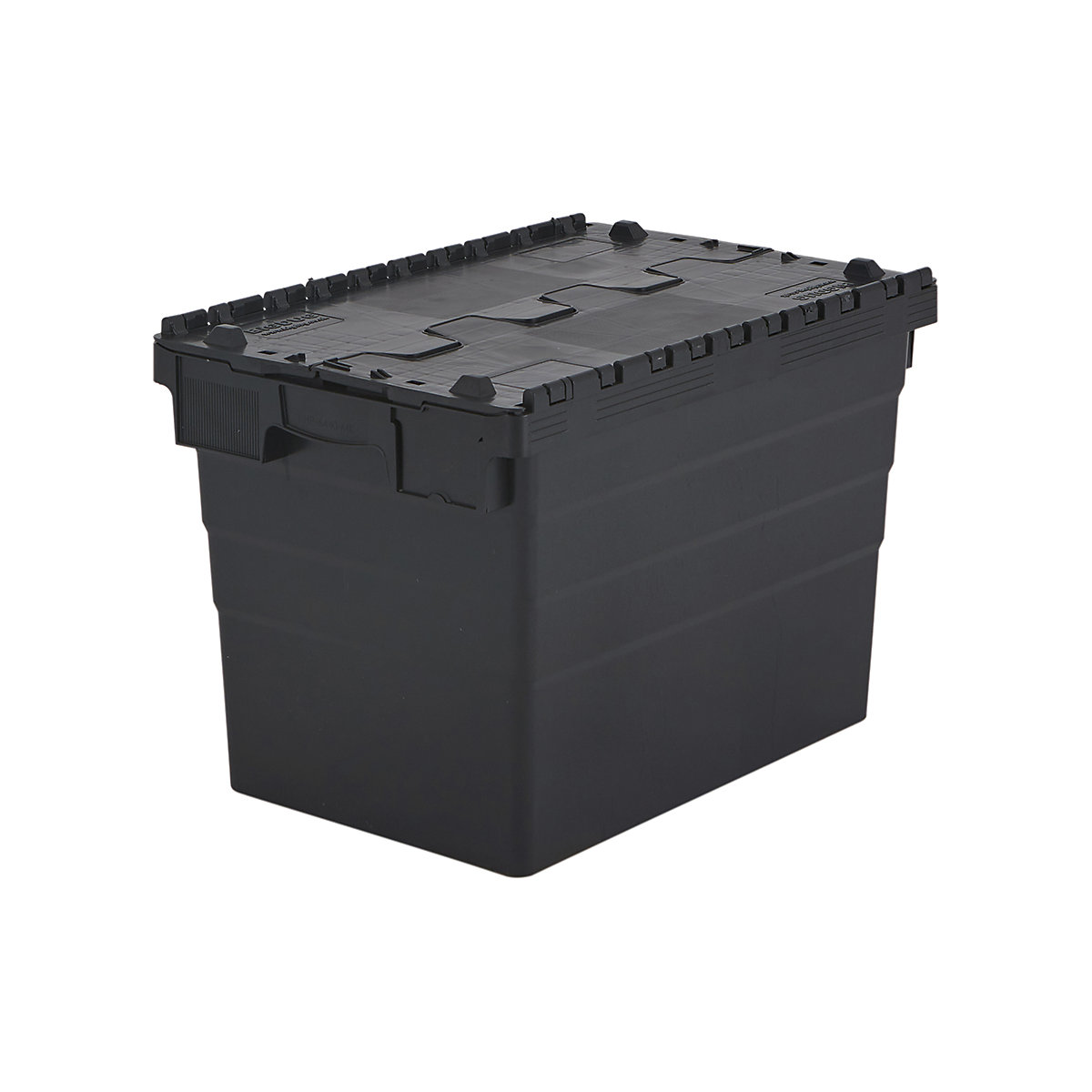 BiGDUG Essentials Recycled Plastic Black Attached Lid Containers - Bulk Buy Deals