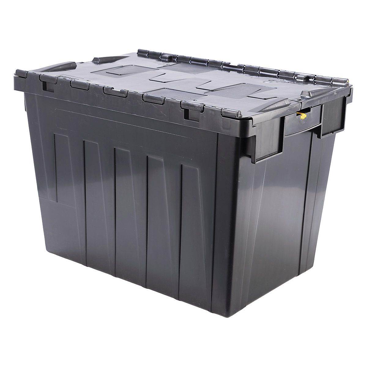 BiGDUG Essentials Recycled Plastic Black Attached Lid Containers - Bulk Buy Deals