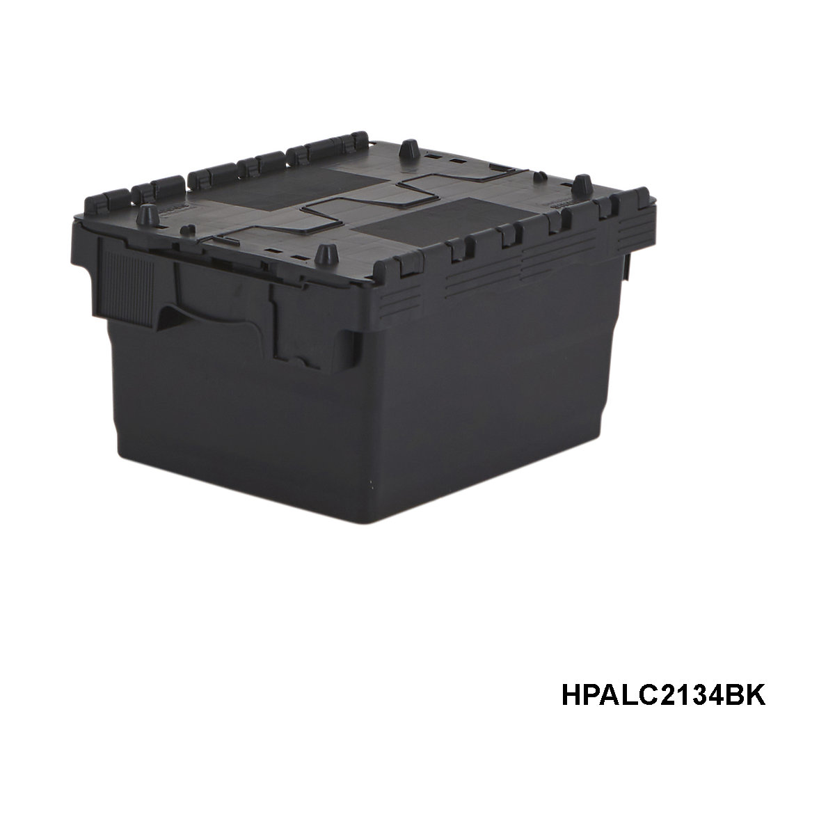 BiGDUG Essentials Recycled Plastic Black Attached Lid Containers (Product illustration 3)-2