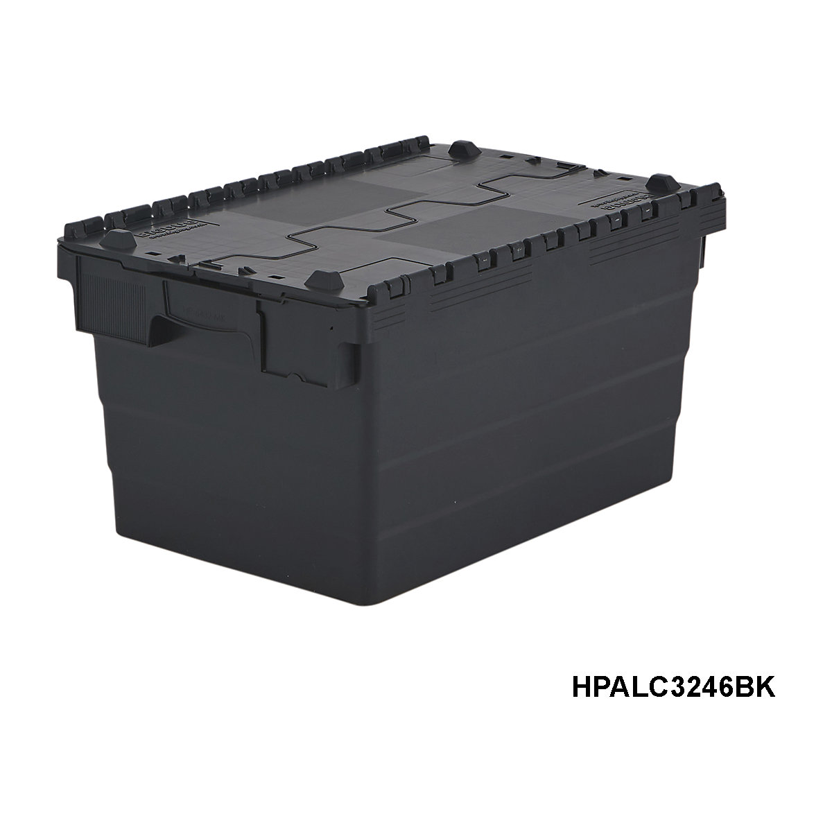BiGDUG Essentials Recycled Plastic Black Attached Lid Containers (Product illustration 9)-8