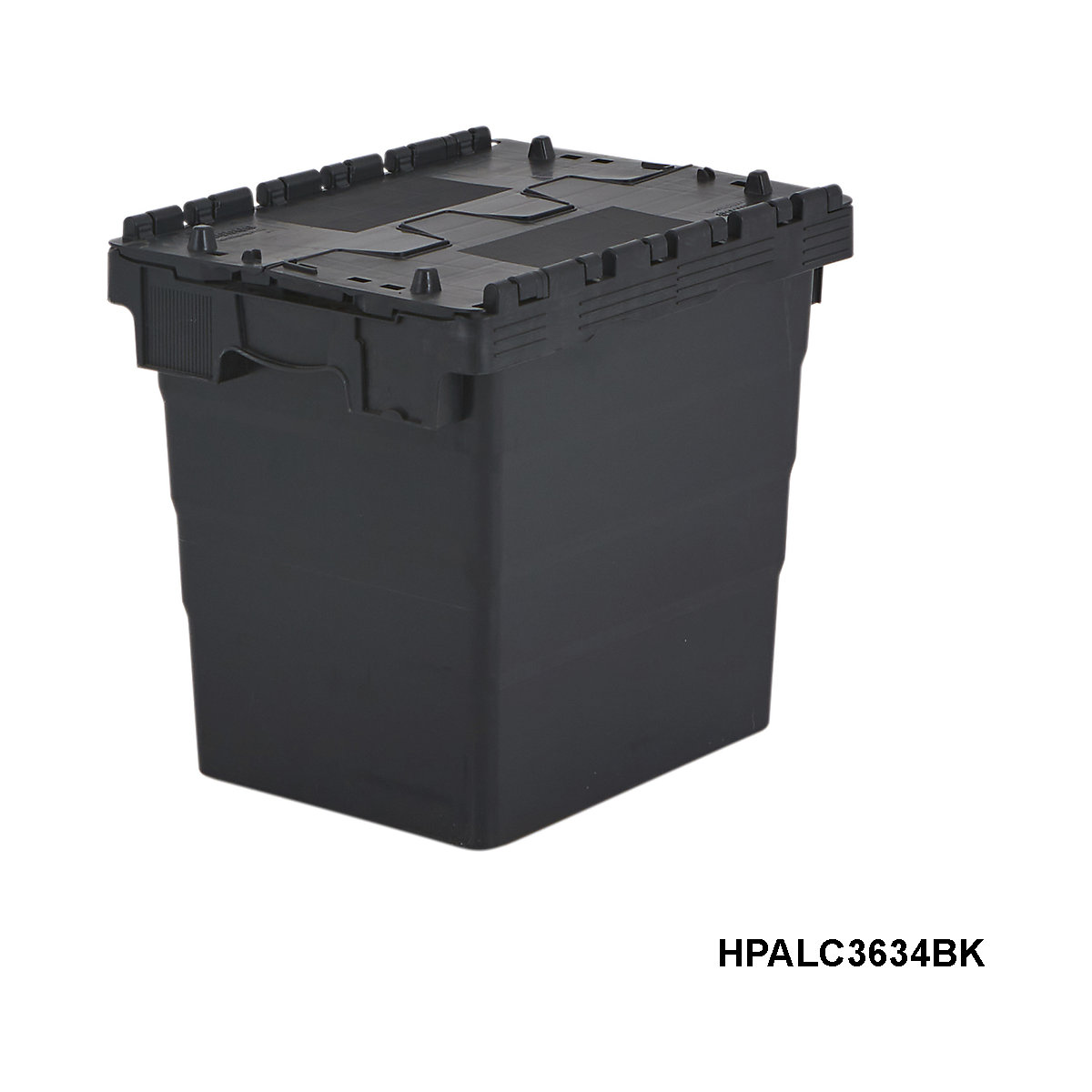 BiGDUG Essentials Recycled Plastic Black Attached Lid Containers (Product illustration 6)-5