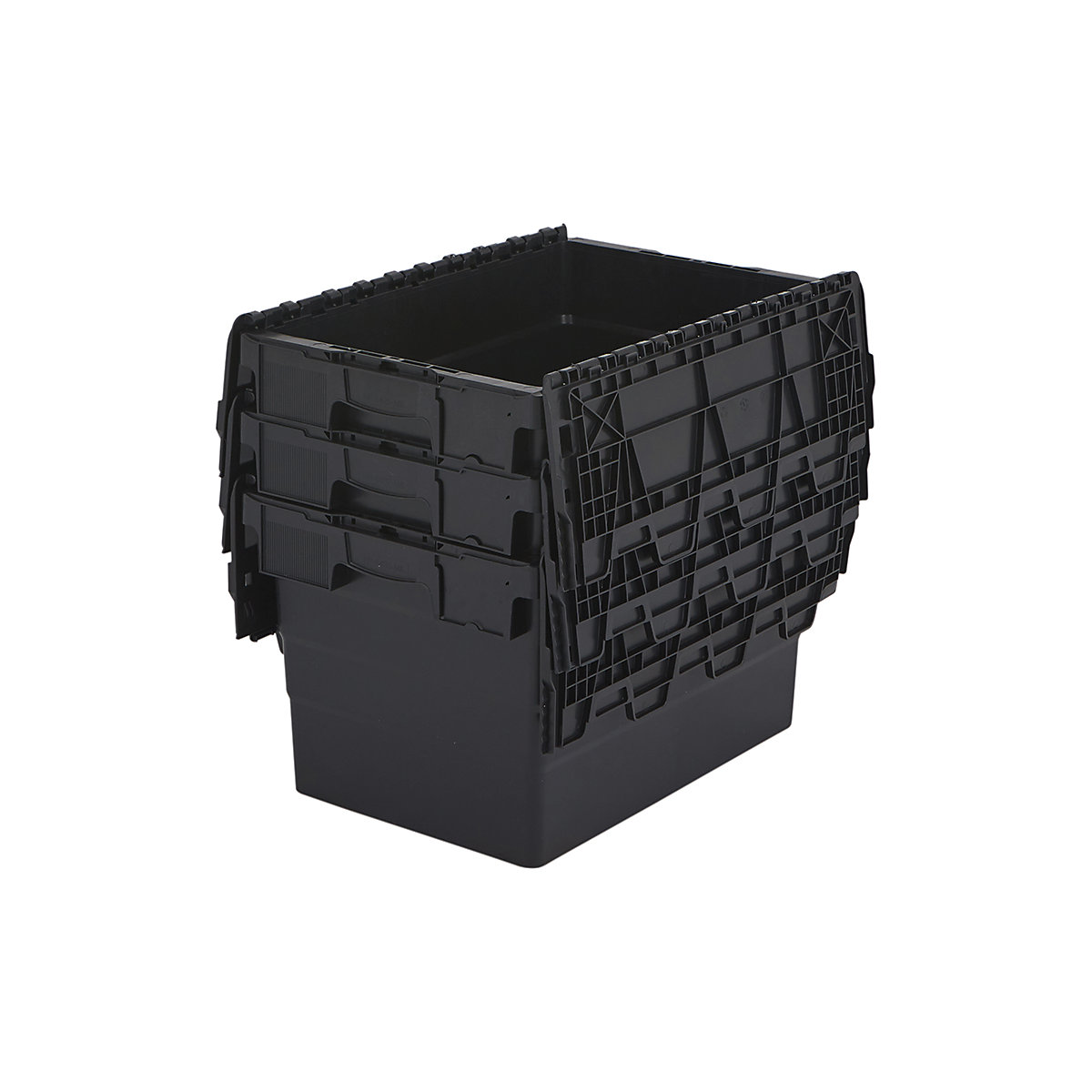 BiGDUG Essentials Recycled Plastic Black Attached Lid Containers - Bulk Buy Deals (Product illustration 13)-12