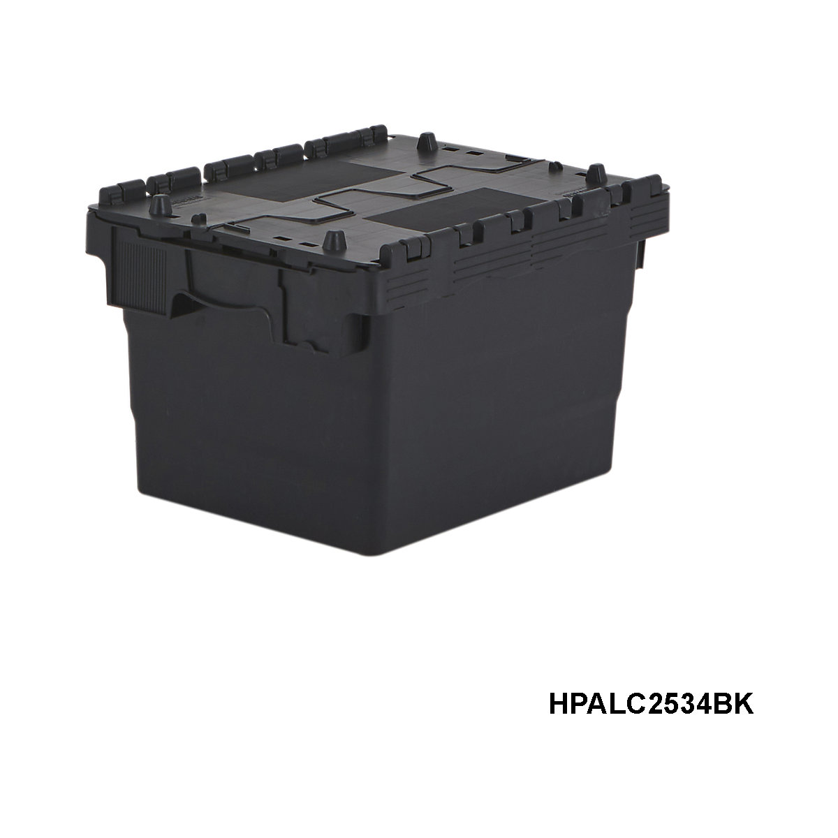 BiGDUG Essentials Recycled Plastic Black Attached Lid Containers - Bulk Buy Deals (Product illustration 4)-3