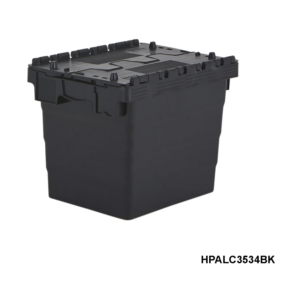 BiGDUG Essentials Recycled Plastic Black Attached Lid Containers - Bulk Buy Deals (Product illustration 5)-4