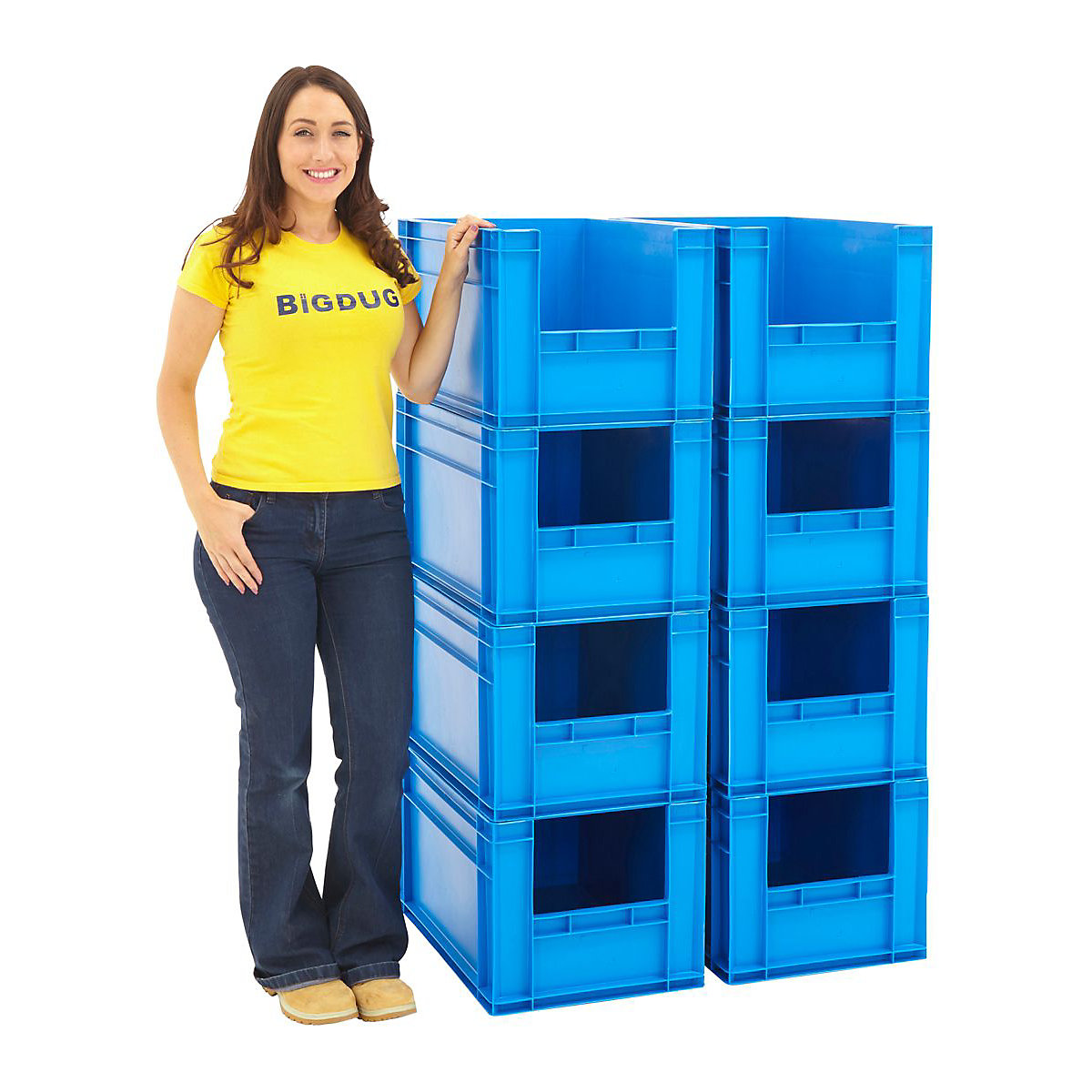 BiGDUG Euro Stacking Pick Bins - Bulk Buy Deals