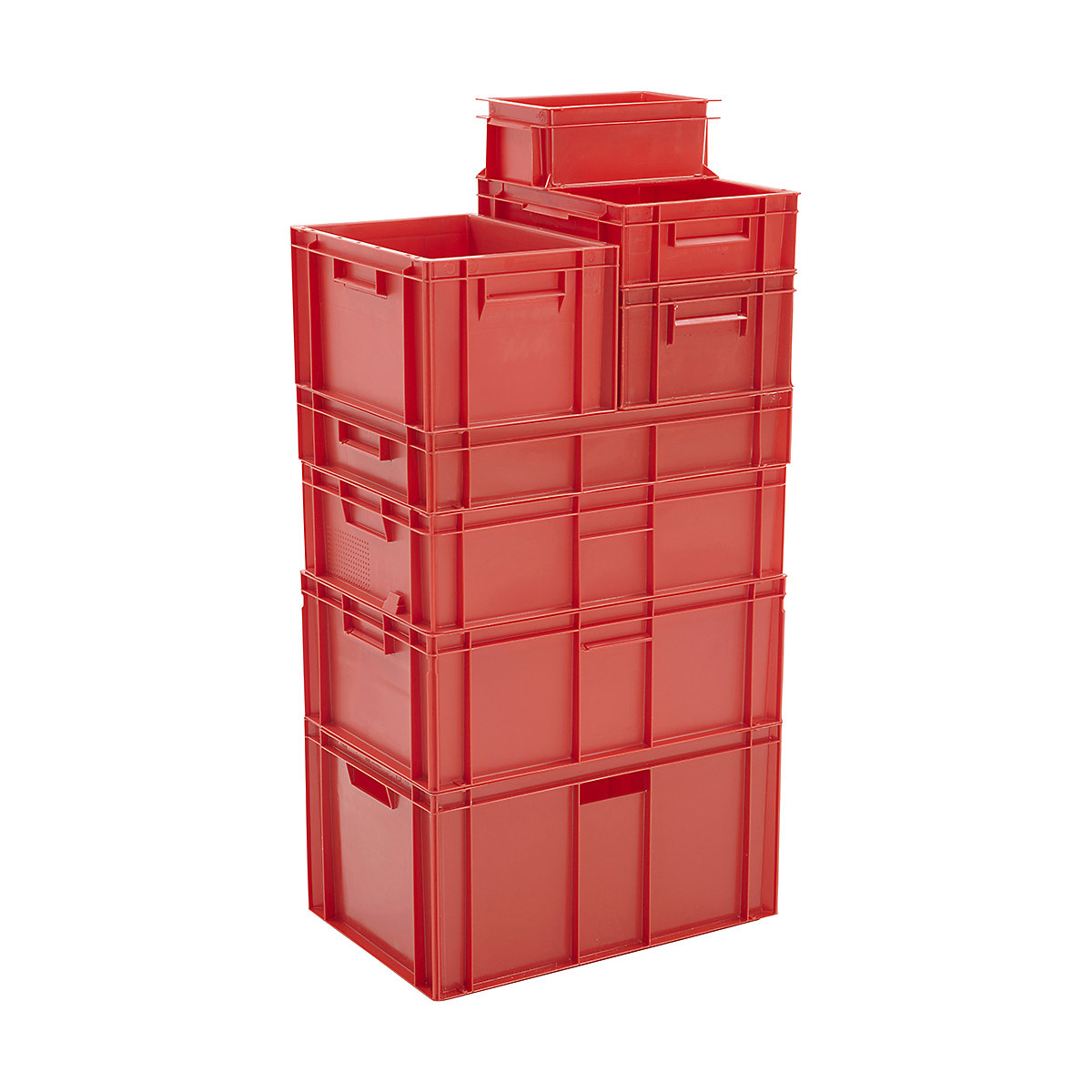 Red Euro Stacking Containers (Product illustration 3)-2