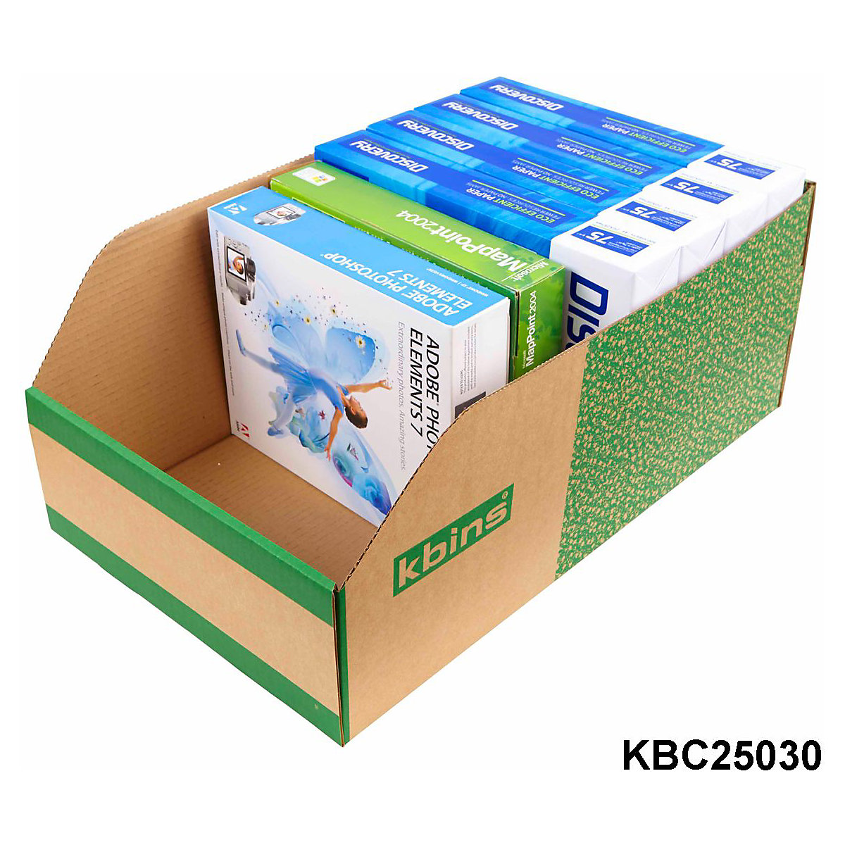 K-Bins & BiGDUG Flat Pack Cardboard Parts Bins (200mm High) (Product illustration 4)-3