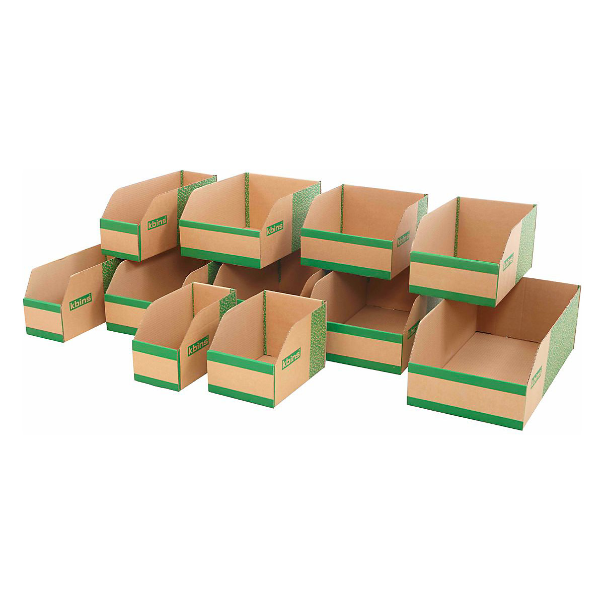 K-Bins & BiGDUG Flat Pack Cardboard Parts Bins (200mm High) (Product illustration 3)-2