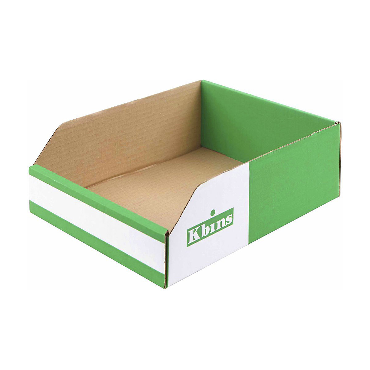 K-Bins Flat Pack Cardboard Parts Bins (100mm High), K-Bins Flat Pack Cardboard Parts Bins (100mm High), Flat Pack Cardboard Parts Bin 100h x 250w x 300d mm (Pack Of 50) Green K Bins-4
