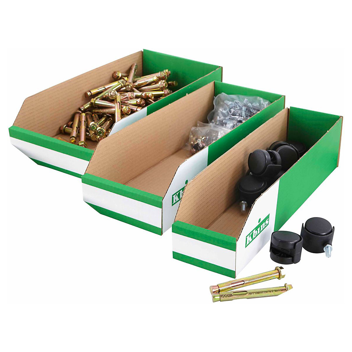 K-Bins Flat Pack Cardboard Parts Bins (100mm High) (Product illustration 4)-3
