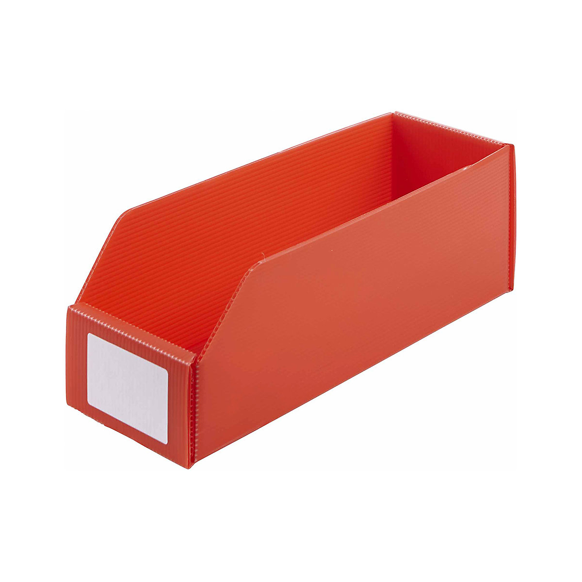 K-Bins Flat Pack Corrugated Plastic Parts Bins Red