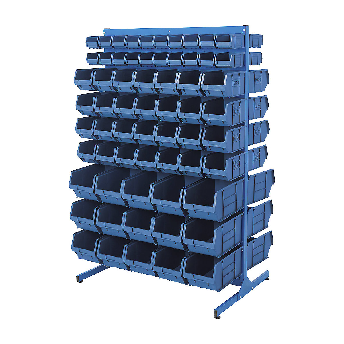 BiGDUG Louvre Panel Bin Station with Plastic Parts Bins | Mobile & Static