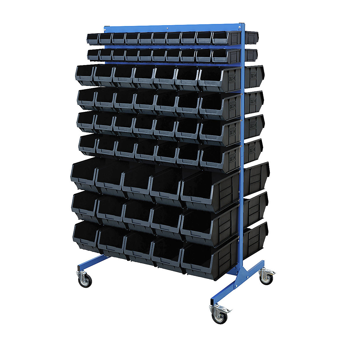 BiGDUG Louvre Panel Bin Station with Plastic Parts Bins | Mobile & Static