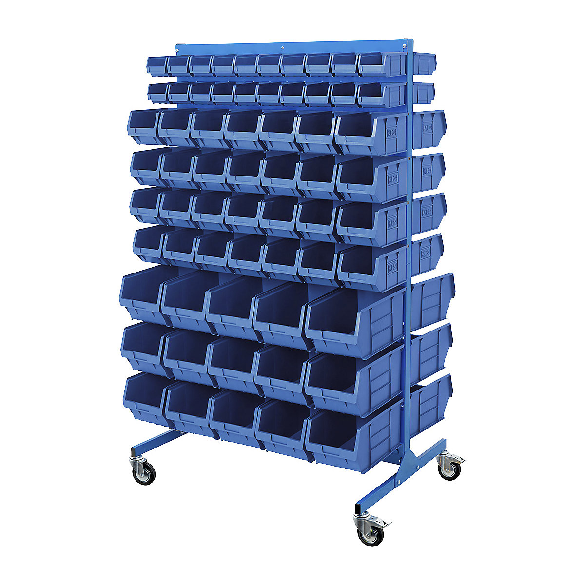 BiGDUG Louvre Panel Bin Station with Plastic Parts Bins | Mobile & Static
