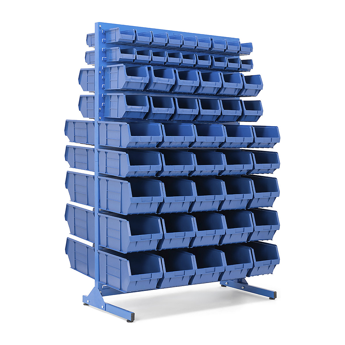 BiGDUG Louvre Panel Bin Station with Plastic Parts Bins | Mobile & Static