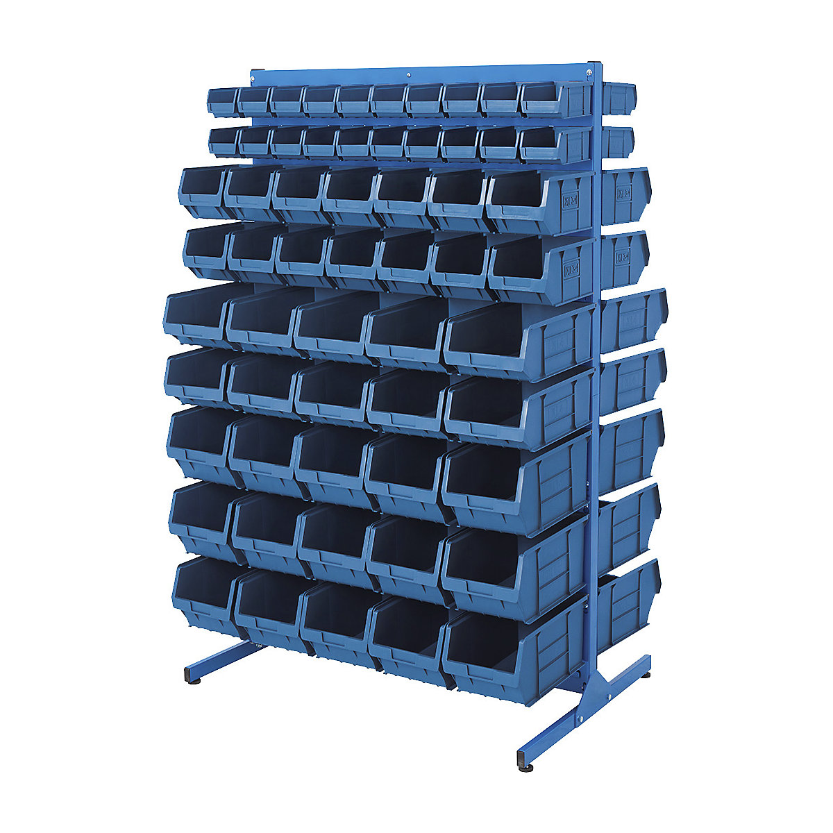 BiGDUG Louvre Panel Bin Station with Plastic Parts Bins | Mobile & Static