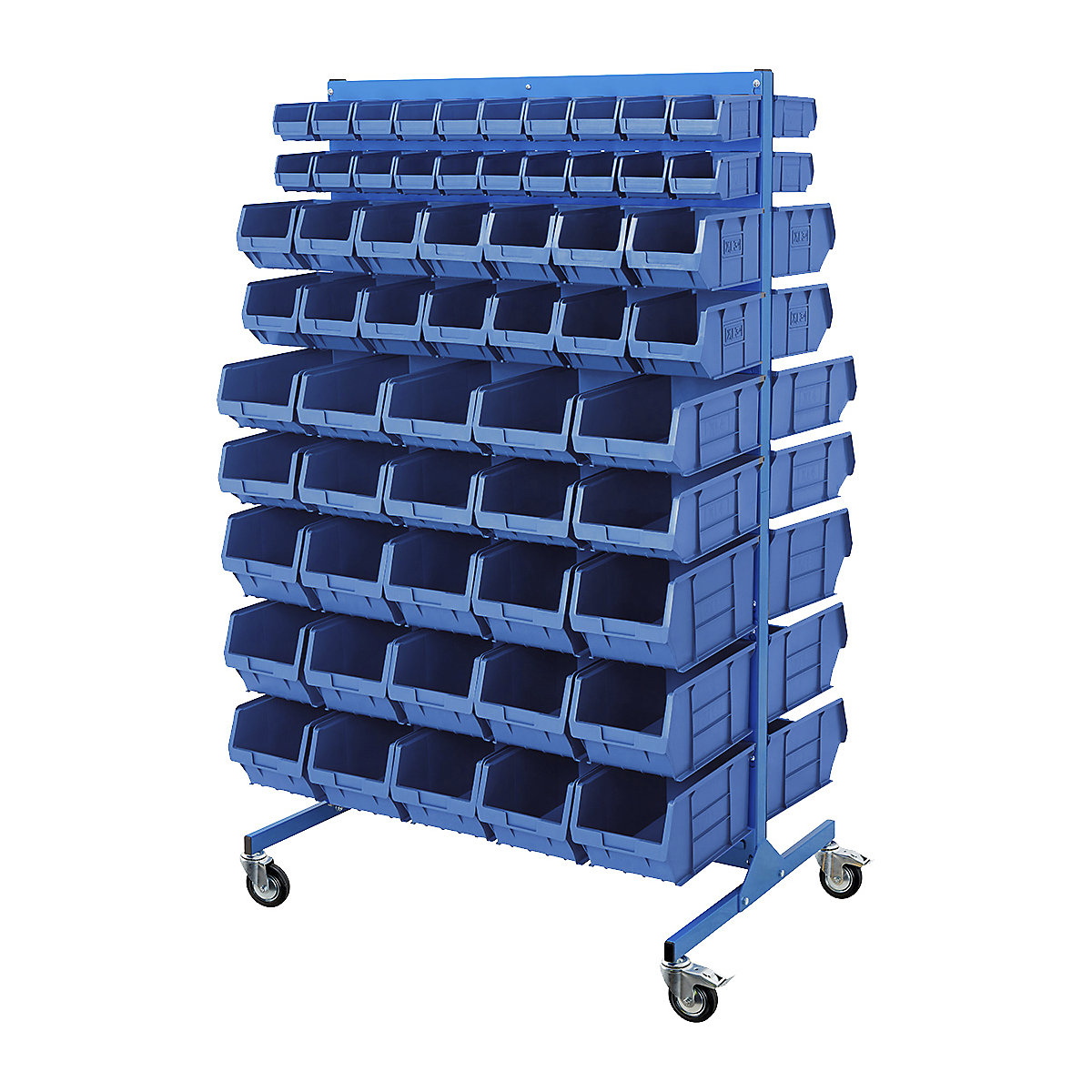 BiGDUG Louvre Panel Bin Station with Plastic Parts Bins | Mobile & Static