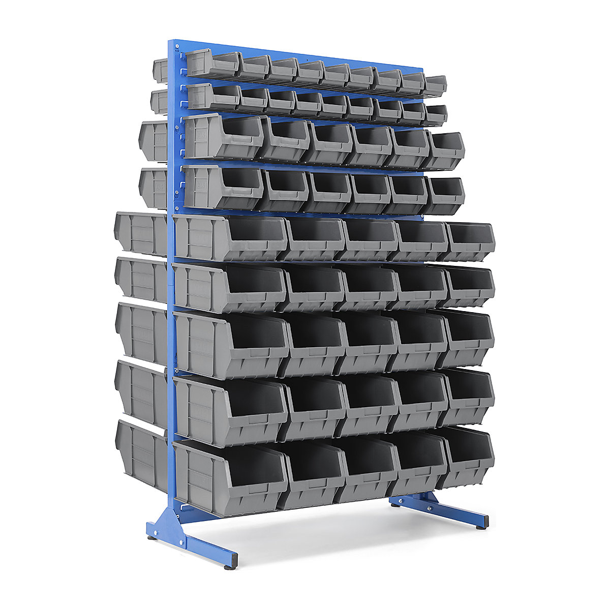 BiGDUG Louvre Panel Bin Station with Plastic Parts Bins | Mobile & Static