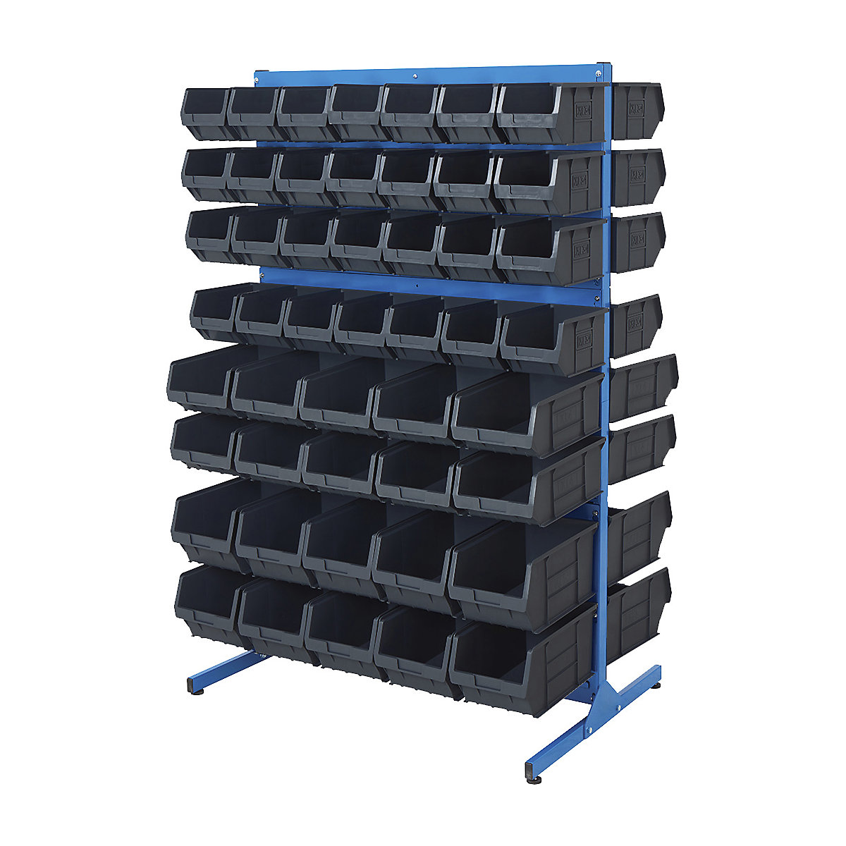BiGDUG Louvre Panel Bin Station with Plastic Parts Bins | Mobile & Static