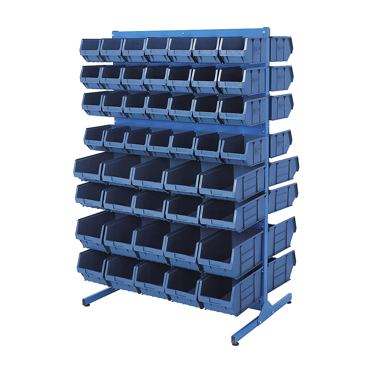 BiGDUG Louvre Panel Bin Station with Plastic Parts Bins | Mobile & Static