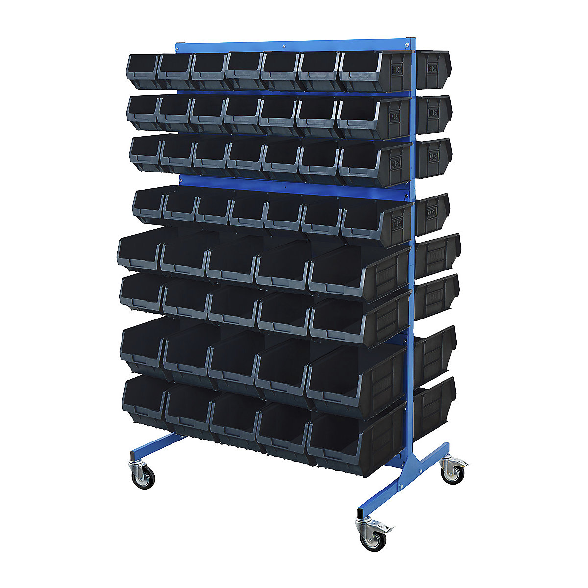 BiGDUG Louvre Panel Bin Station with Plastic Parts Bins | Mobile & Static