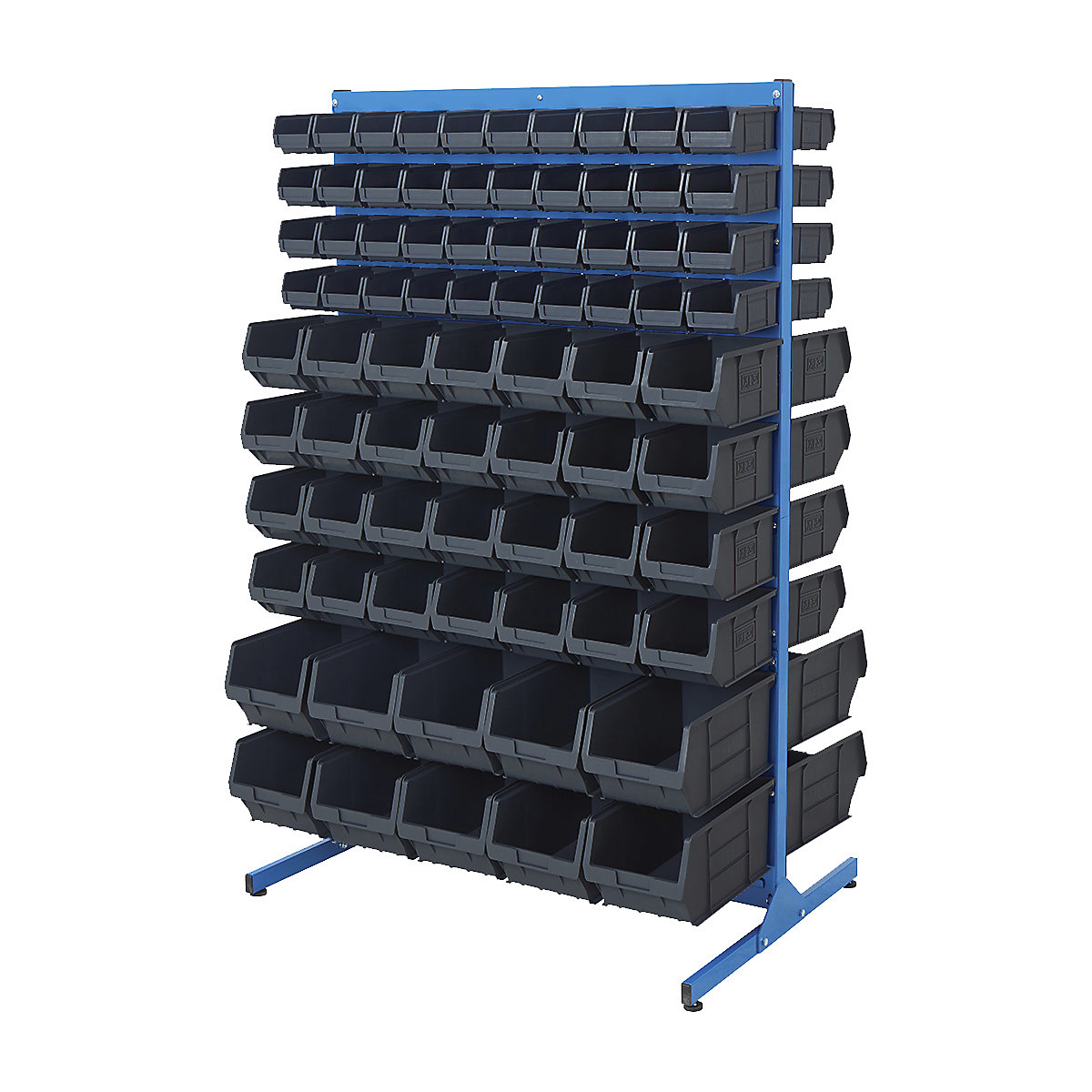 BiGDUG Louvre Panel Bin Station with Plastic Parts Bins | Mobile & Static
