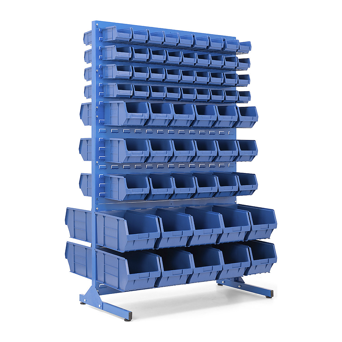BiGDUG Louvre Panel Bin Station with Plastic Parts Bins | Mobile & Static