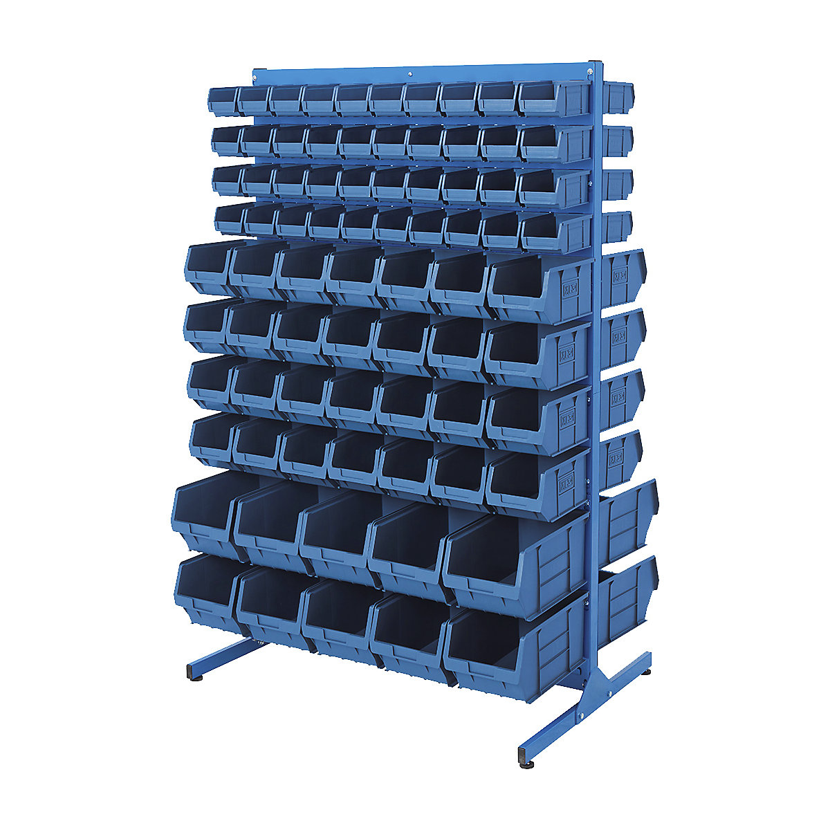 BiGDUG Louvre Panel Bin Station with Plastic Parts Bins | Mobile & Static