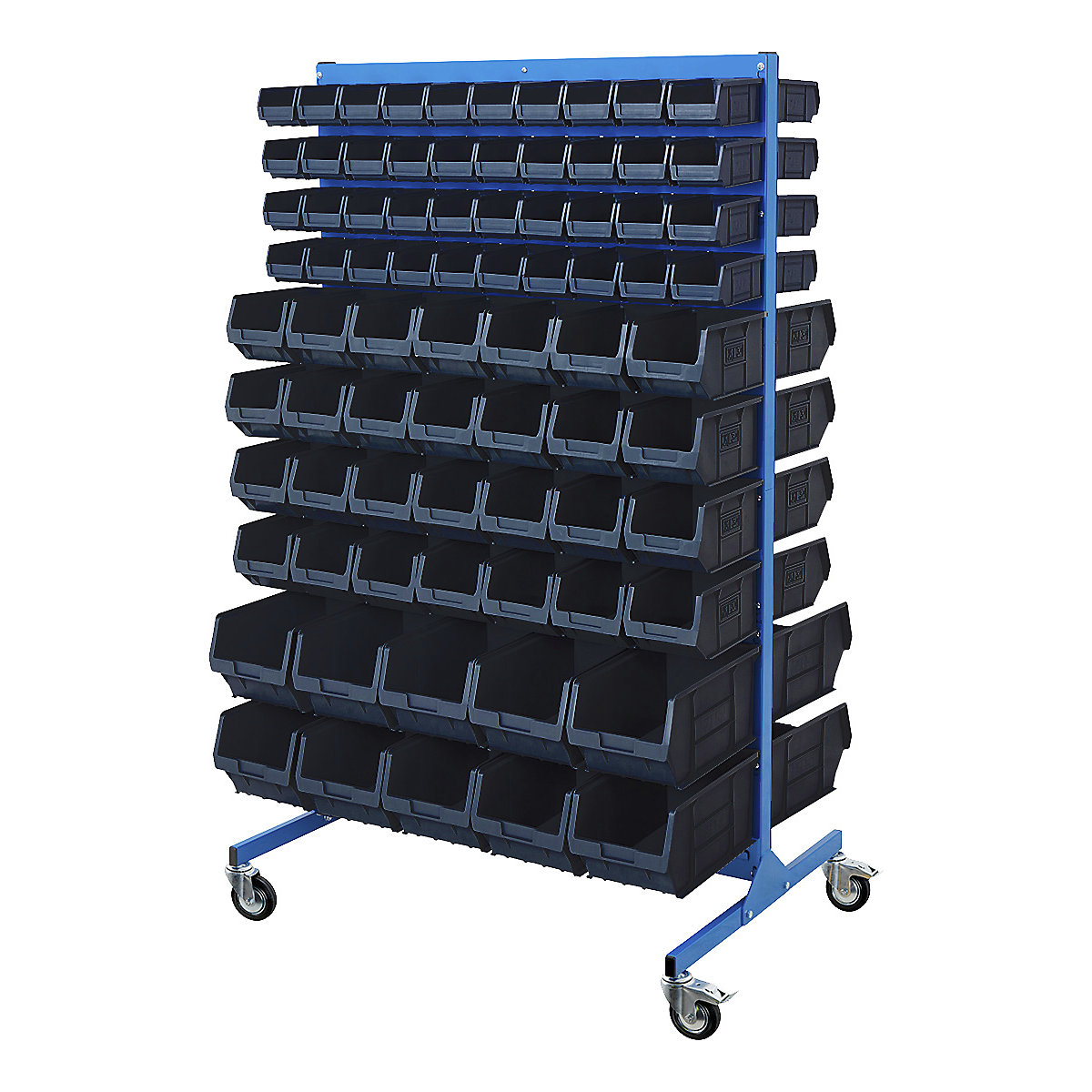 BiGDUG Louvre Panel Bin Station with Plastic Parts Bins | Mobile & Static