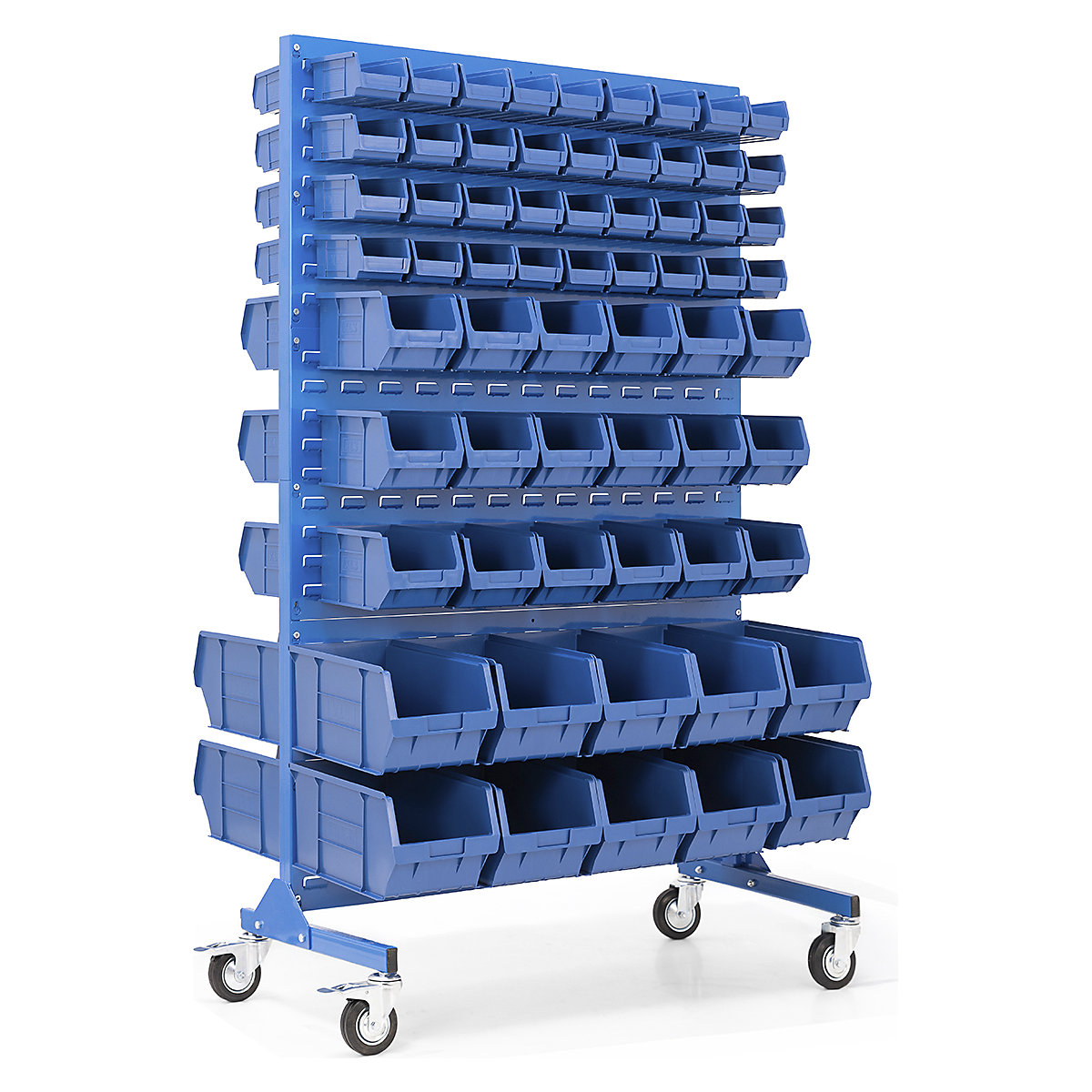 BiGDUG Louvre Panel Bin Station with Plastic Parts Bins | Mobile & Static