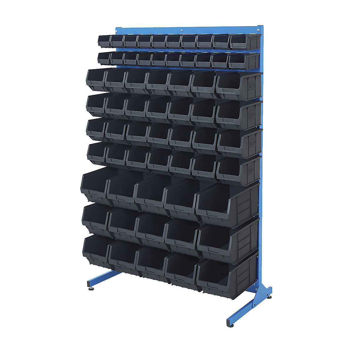 BiGDUG Louvre Panel Bin Station with Plastic Parts Bins | Mobile & Static