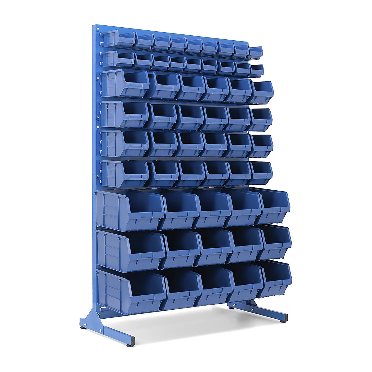 BiGDUG Louvre Panel Bin Station with Plastic Parts Bins | Mobile & Static