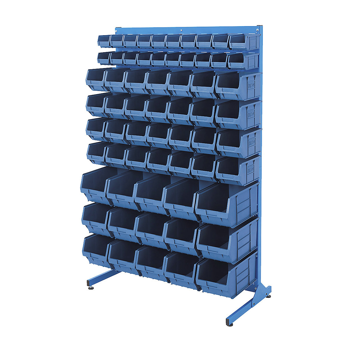 BiGDUG Louvre Panel Bin Station with Plastic Parts Bins | Mobile & Static