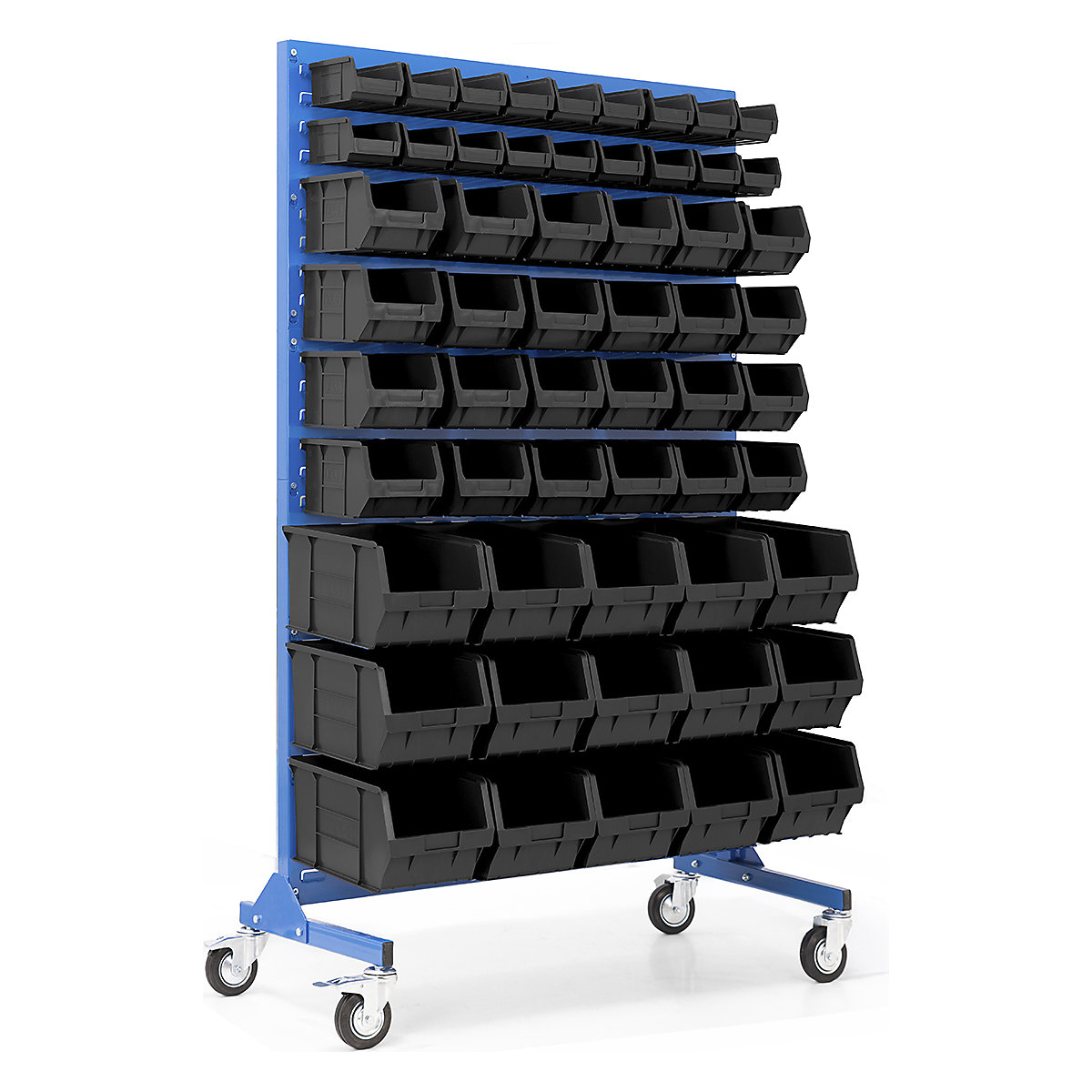 BiGDUG Louvre Panel Bin Station with Plastic Parts Bins | Mobile & Static