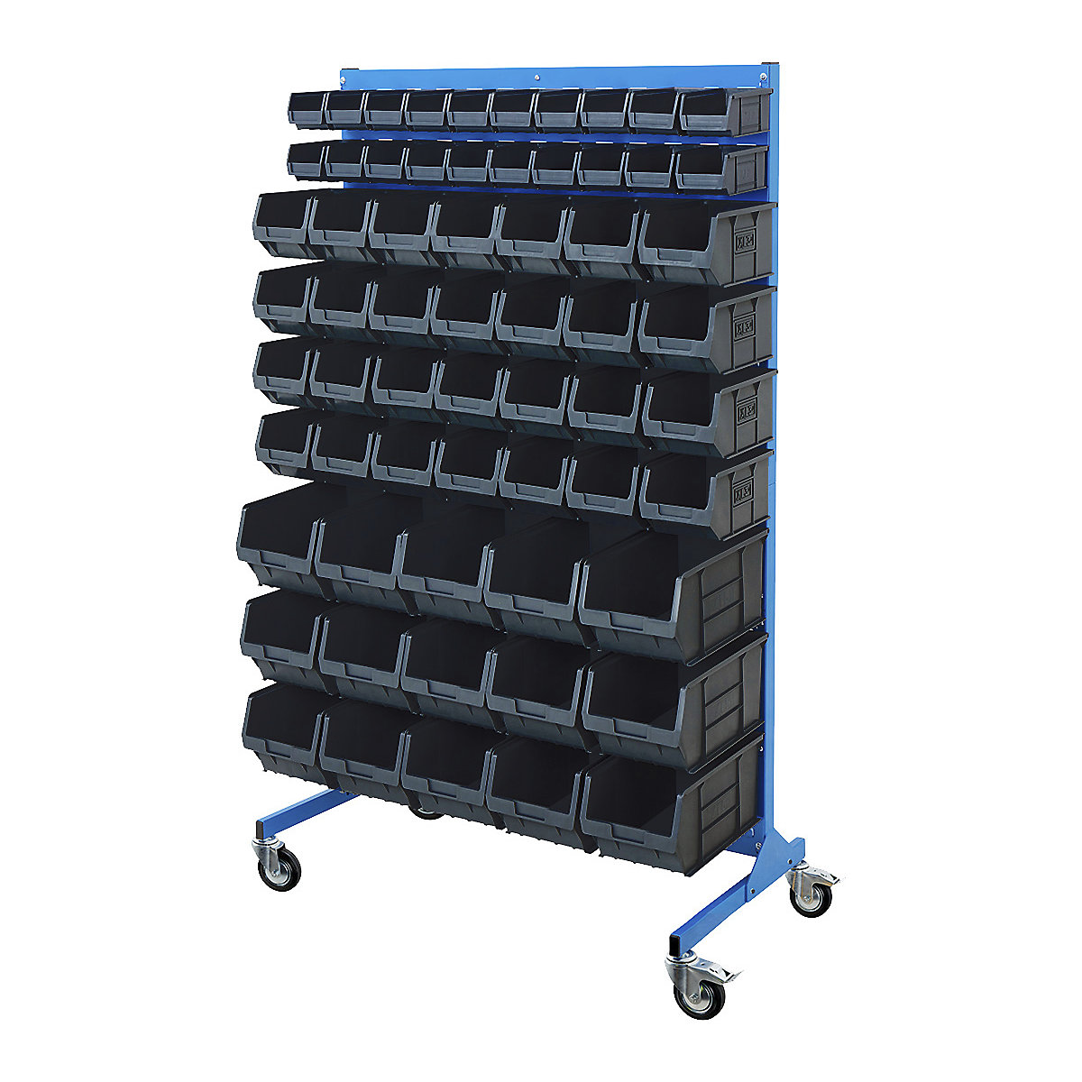 BiGDUG Louvre Panel Bin Station with Plastic Parts Bins | Mobile & Static
