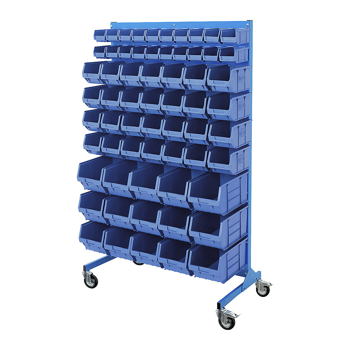 BiGDUG Louvre Panel Bin Station with Plastic Parts Bins | Mobile & Static