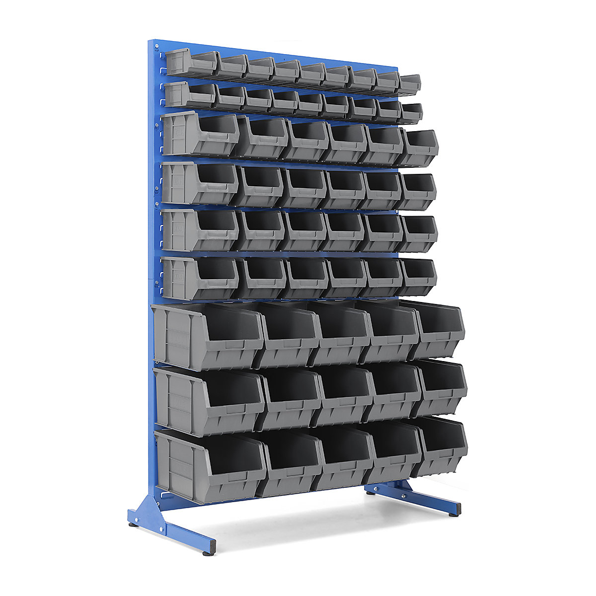 BiGDUG Louvre Panel Bin Station with Plastic Parts Bins | Mobile & Static