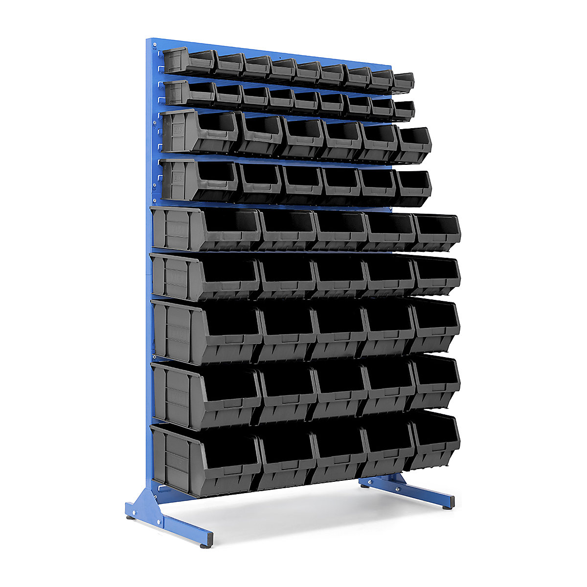 BiGDUG Louvre Panel Bin Station with Plastic Parts Bins | Mobile & Static