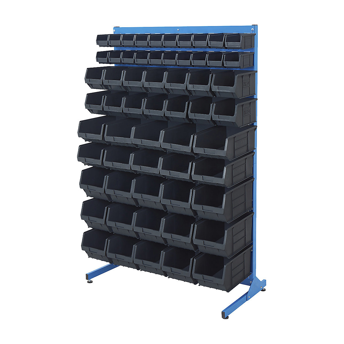 BiGDUG Louvre Panel Bin Station with Plastic Parts Bins | Mobile & Static