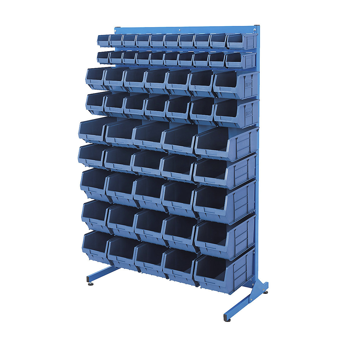 BiGDUG Louvre Panel Bin Station with Plastic Parts Bins | Mobile & Static