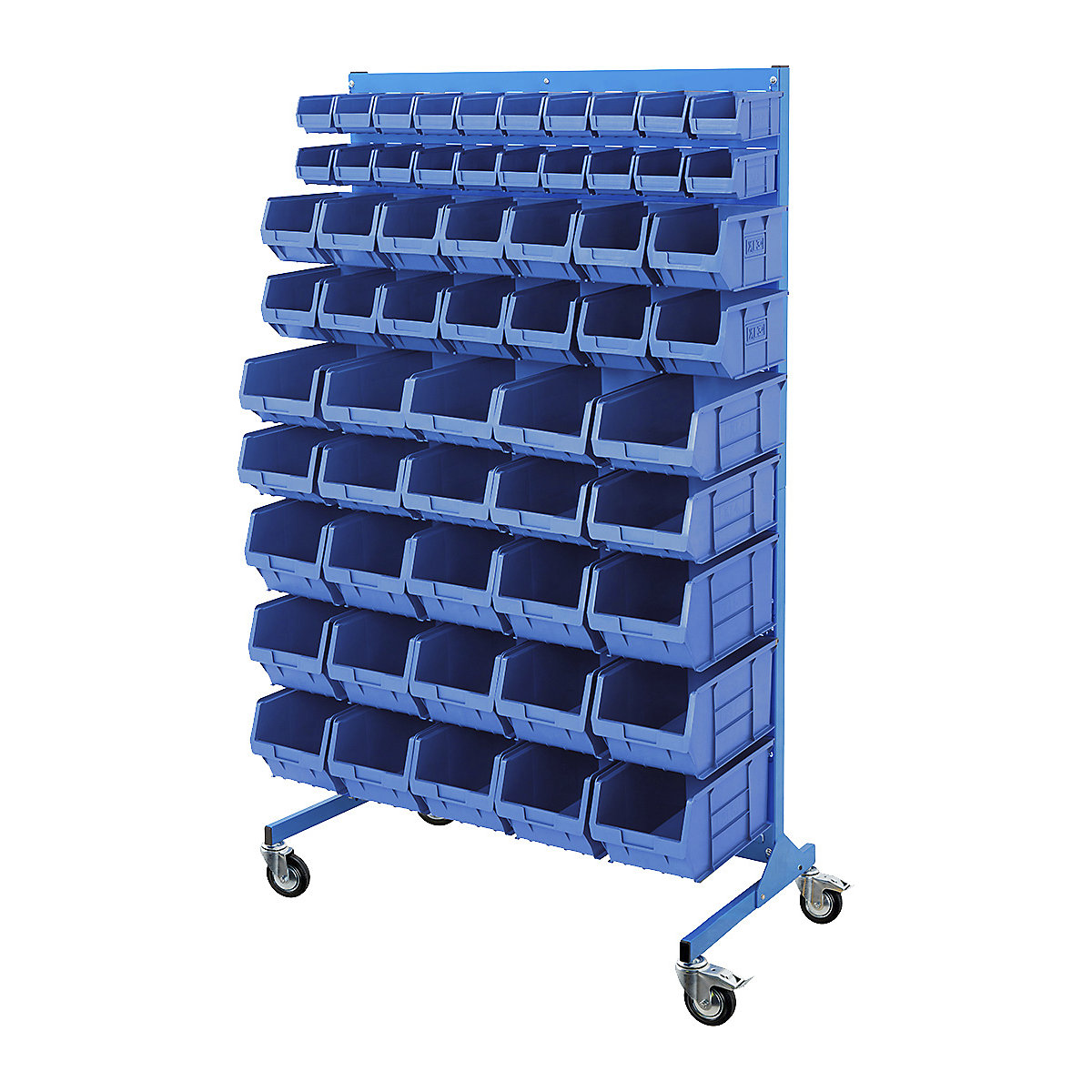 BiGDUG Louvre Panel Bin Station with Plastic Parts Bins | Mobile & Static