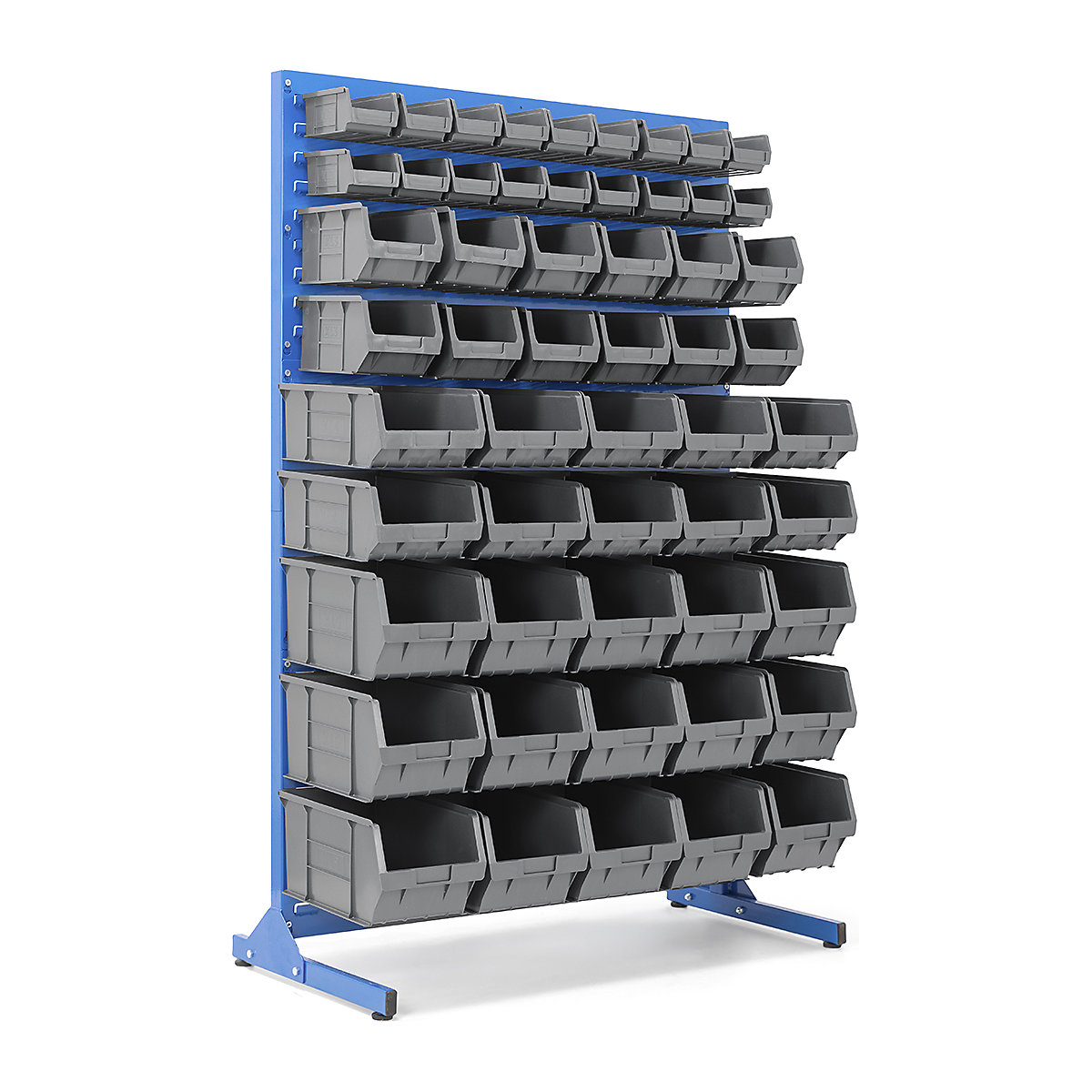 BiGDUG Louvre Panel Bin Station with Plastic Parts Bins | Mobile & Static