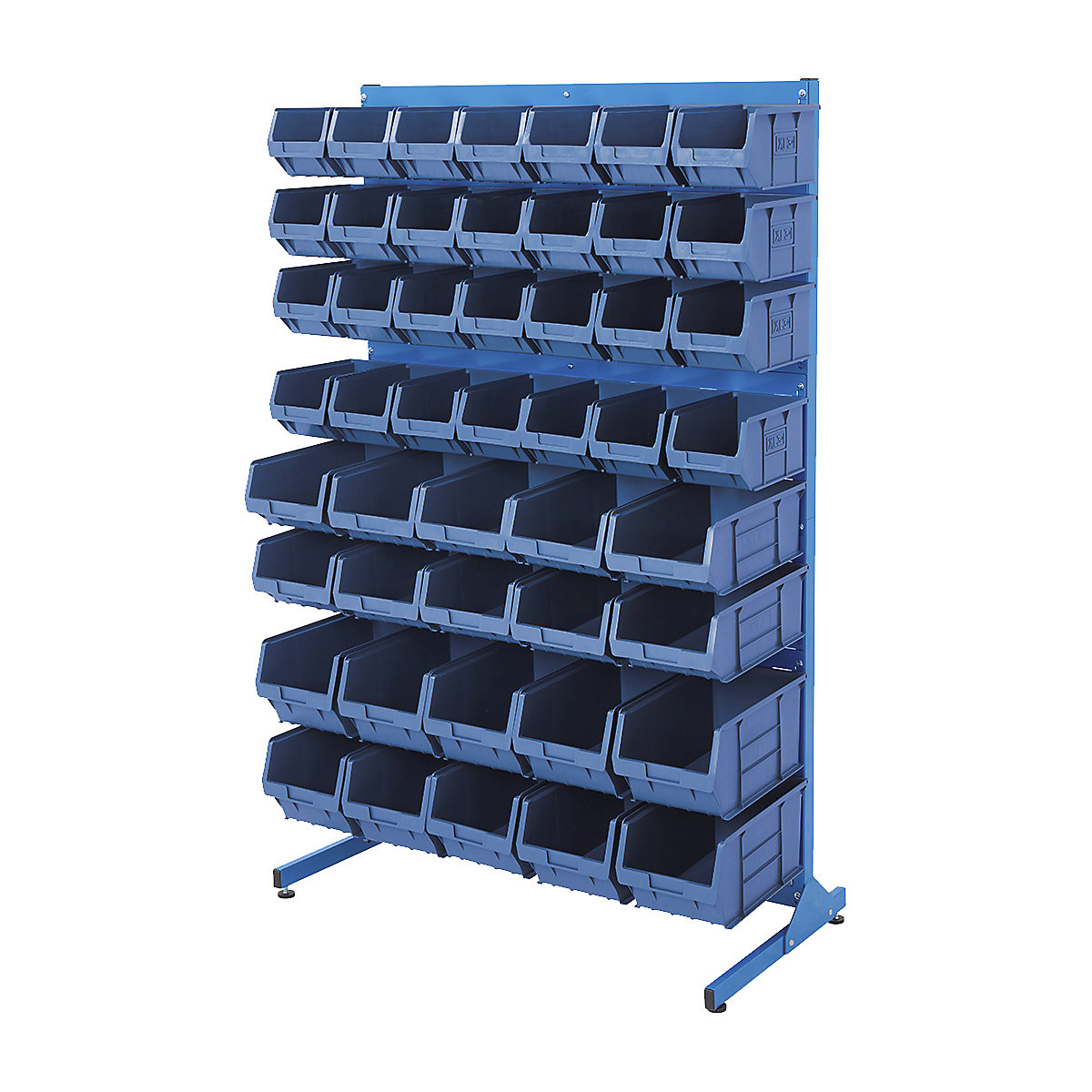 BiGDUG Louvre Panel Bin Station with Plastic Parts Bins | Mobile & Static